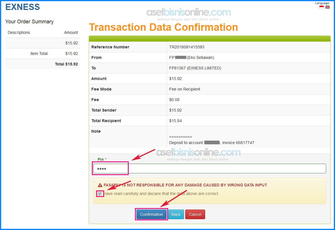Cara Deposit Exness Melalui Fasapay Asetbisnisonline Com