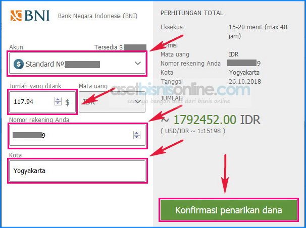 Cara penarikan dana fbs